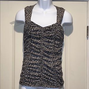 White House black market leopard blouse